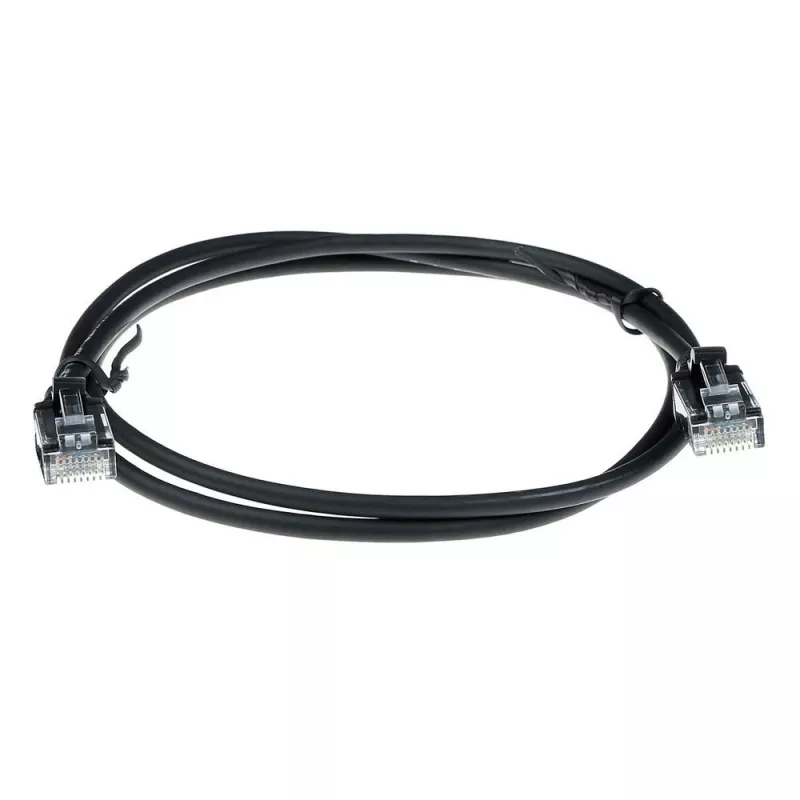 ACT DC9907 CAT6 U/UTP dunne netwerkkabel, 7 m, zwart