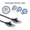 ACT DC9907 CAT6 U/UTP dunne netwerkkabel, 7 m, zwart