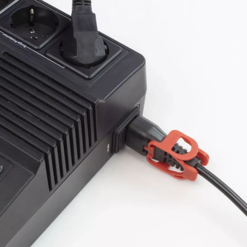 ACT stroomkabel CEE 7/7 stekker (haaks) - C13 IEC Lock+ zwart 1 m, EL341S