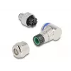 DeLOCK M12 connector A-gecodeerd 3-polig stekker 90° haaks metaal