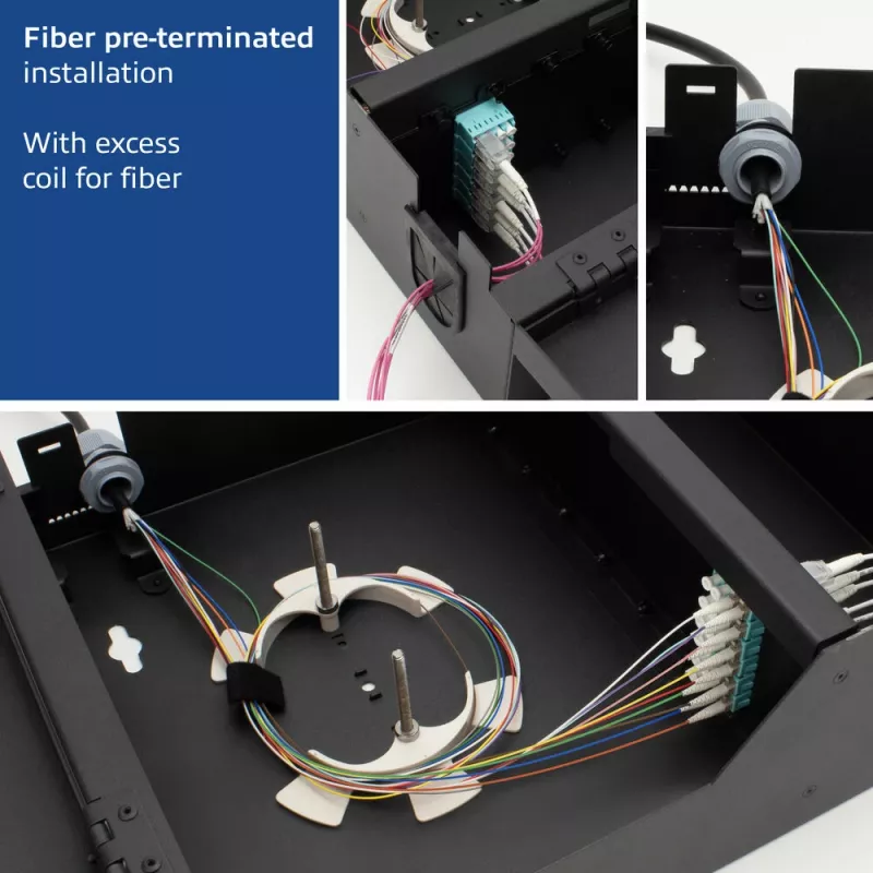 ACT afsluitbare zonebehuizing patch box 8 slots voor glasvezel en koper