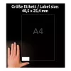 Zelfklevend etiket Avery 4780-65 rechthoekig permanent wit 2600 stuks