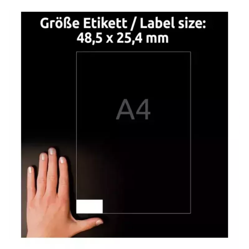 Zelfklevend etiket Avery 4780-65 rechthoekig permanent wit 2600 stuks