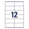 Zelfklevend etiket Avery 6175-65 rechthoekig permanent wit 780 stuks