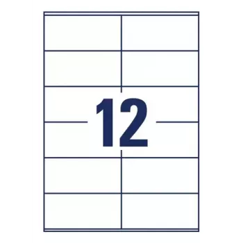 Zelfklevend etiket Avery 6175-65 rechthoekig permanent wit 780 stuks