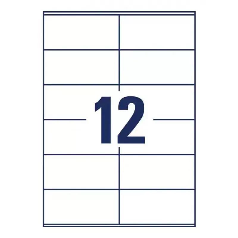 Zelfklevend etiket Avery 6175-65 rechthoekig permanent wit 780 stuks