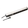Stroomverdeeleenheid Max Hauri AG 107750 7 AC-stopcontacten 1U zwart zilver