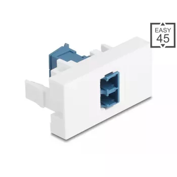 DeLOCK 90876 kabeladapter LC Duplex blauw wit