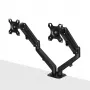 Lindy 40708 Dual Mount bureau-gasveerarm, zwart