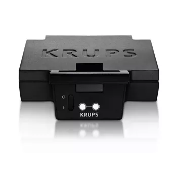 Sandwichmaker KRUPS FDK461, 850 W, zwart, maakt 4 sandwiches, 234×265×108 mm