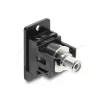 Keystone-module DELOCK 91112 — platte RCA naar RCA, zwart/wit