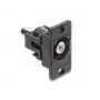 Keystone-module DELOCK 91112 — platte RCA naar RCA, zwart/wit