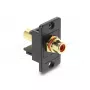 Keystone-module DELOCK 91114 — RCA naar RCA, platte uitvoering, zwart/rood