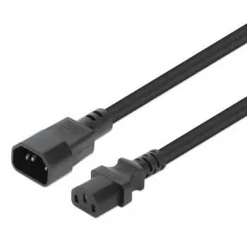 Manhattan stroomkabel, C14 stekker naar C13 bus (kaltgerätekabel), monitor naar CPU, 5m, 10A, zwart, kabel, levenslange garantie