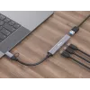 USB 3.2 Gen 1 4-poorts hub EQUIP — 3× USB-C + 1× USB-A, 5 Gbit/s, aluminium, grijs
