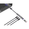 USB 3.2 Gen 1 4-poorts hub EQUIP — 3× USB-C + 1× USB-A, 5 Gbit/s, aluminium, grijs