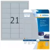 Zelfklevend printeretiket HERMA Labels A4 63,5x38,1 mm zilver folie glanzend