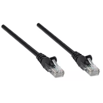 Intellinet netwerk-patchkabel, Cat5e, 0,5 m, zwart, CCA, U/UTP, PVC, RJ45, vergulde contacten, rastandveilig, met trekontlasting, levenslange garantie