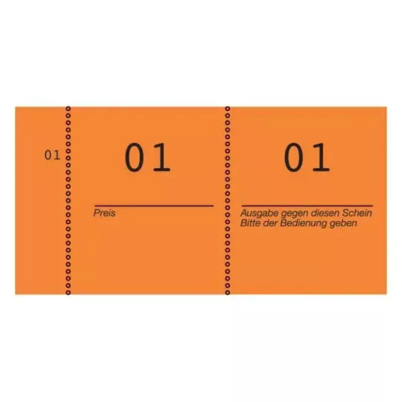 Ticket Avery 869-10-1 100 stuks oranje