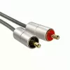 Audiokabel Hama 00080864 1m 3,5mm naar 2 x cinch zilver