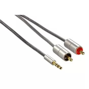 Hama 00080865 audiokabel 2 m 3,5 mm 2 x cinch zilver