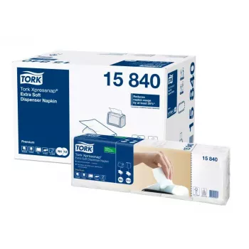 Papieren servetten Tork 15840 wit 500 stuks