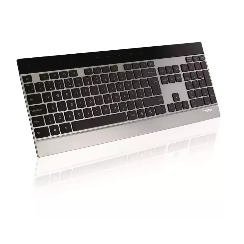 Toetsenbord Rapoo E9270P RF draadloos QWERTZ Duits zwart zilver