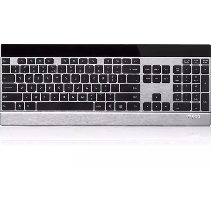 Toetsenbord Rapoo E9270P RF draadloos QWERTZ Duits zwart zilver