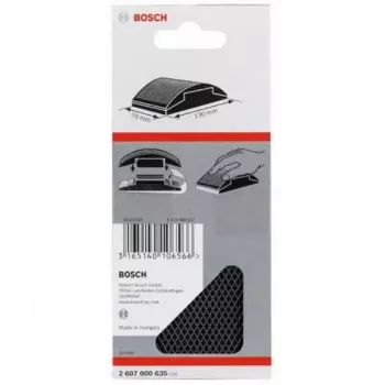 Schuurblok Bosch 2 607 000 635 zwart rubber 70x130mm