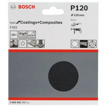 Bosch 2 608 606 757 handschuuraccessoire schuurblad ultra fijn P120 10 st.