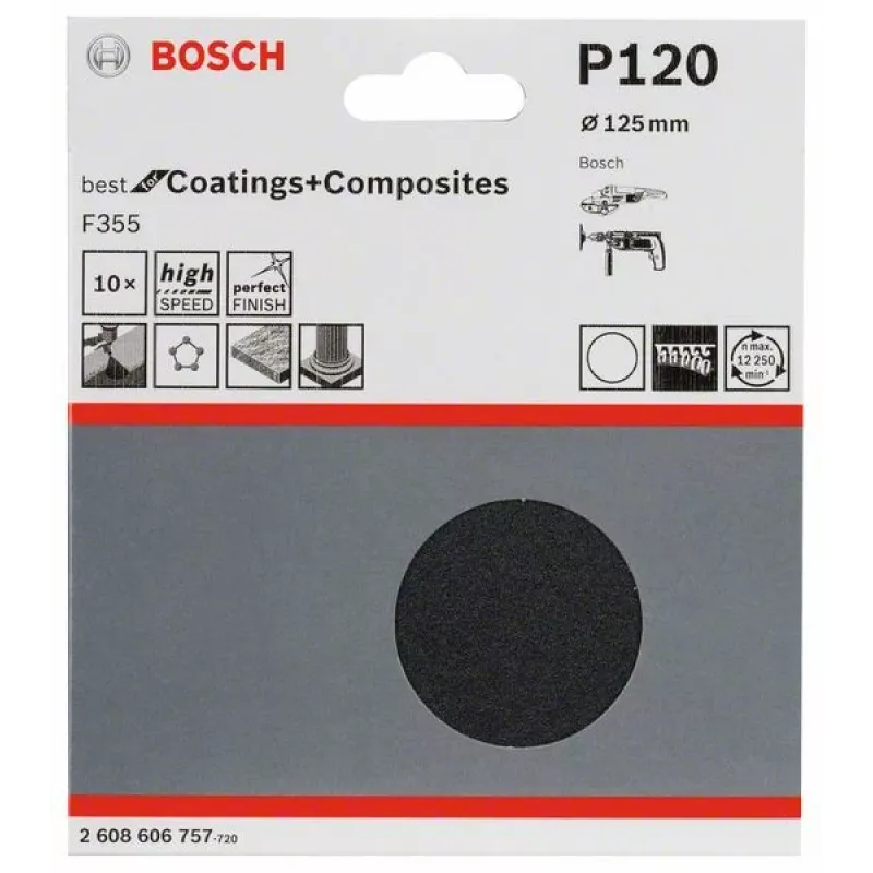Bosch 2 608 606 757 handschuuraccessoire schuurblad ultra fijn P120 10 st.