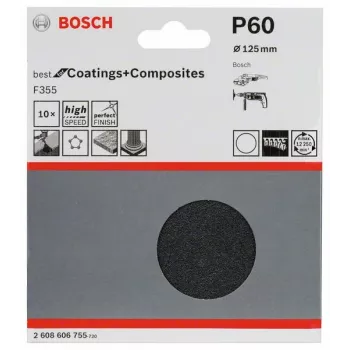 Bosch 2 608 606 755 handschuuraccessoire schuurblad P60 10 stuks