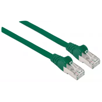 Intellinet netwerk-patchkabel, Cat6A, 10 m, groen, koper, S/FTP, LSOH/LSZH, PVC, RJ45, vergulde contacten, zonder vergrendelingslipje, met tule, levenslange garantie