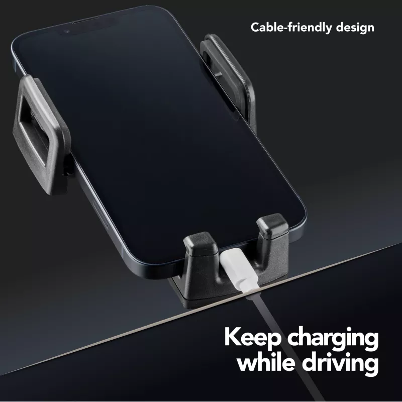 Cellularline Hug - universeel, mobiele telefoon/smartphone, passieve houder, auto, zwart