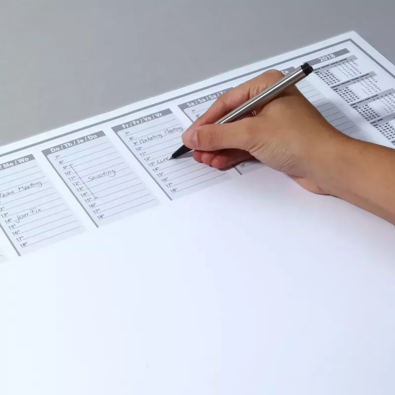 Bureaubladonderlegger papier Sigel HO366 zwart grijs wit