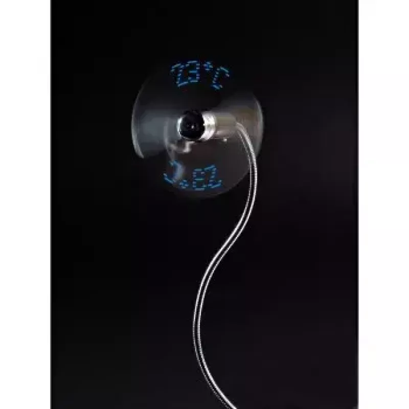 Hama 00012170 USB-ventilator met temperatuurweergave, zilver