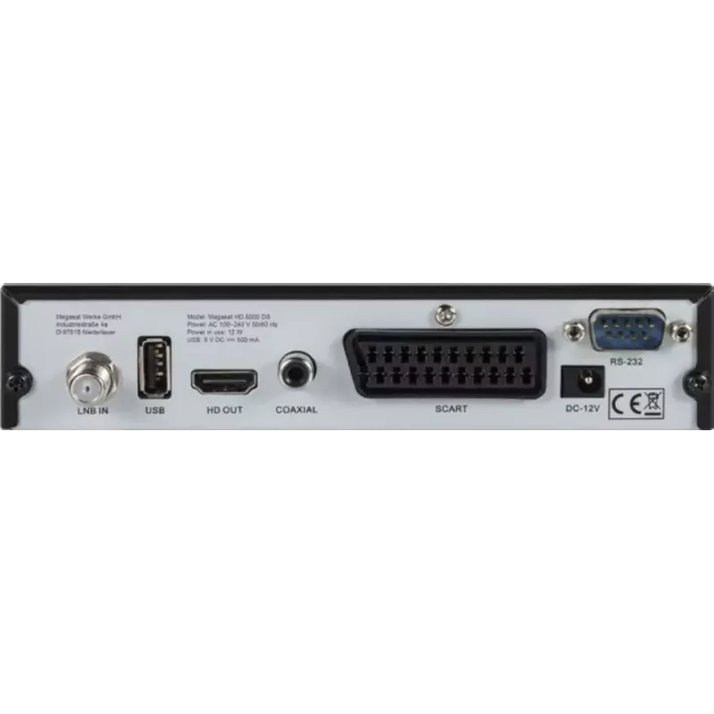 Digitale receiver Megasat HD 6000 DS kabel Full HD zwart
