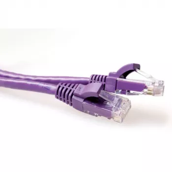 ACT paars 7 meter U/UTP CAT6A-patchkabel snagless met RJ45-stekkers