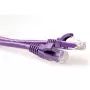 ACT paars 15 meter U/UTP CAT6A-patchkabel trekontlasting met RJ45-stekkers