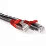 ACT zwart 5 meter U/UTP CAT6A patchkabel gekruist met RJ45-stekkers