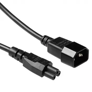Stroomkabel C14 - C5 zwart 0,5 m ACT Powercord AK5218