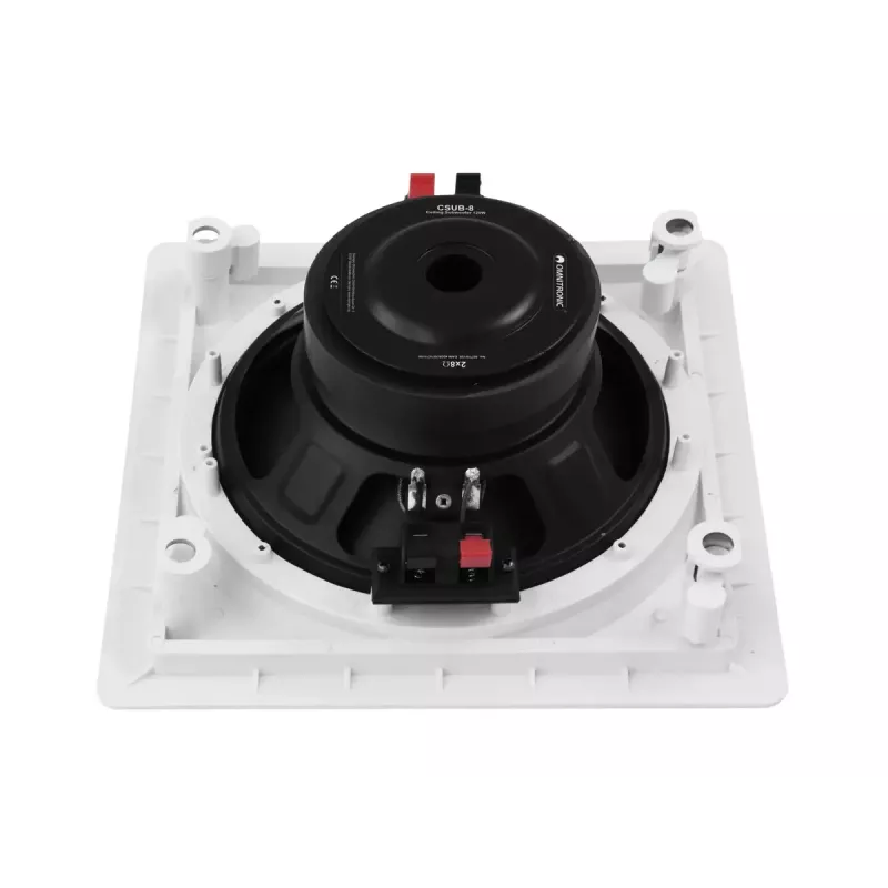 Omnitronic CSUB-8 plafondluidspreker, 120 W, 8 ohm, wit