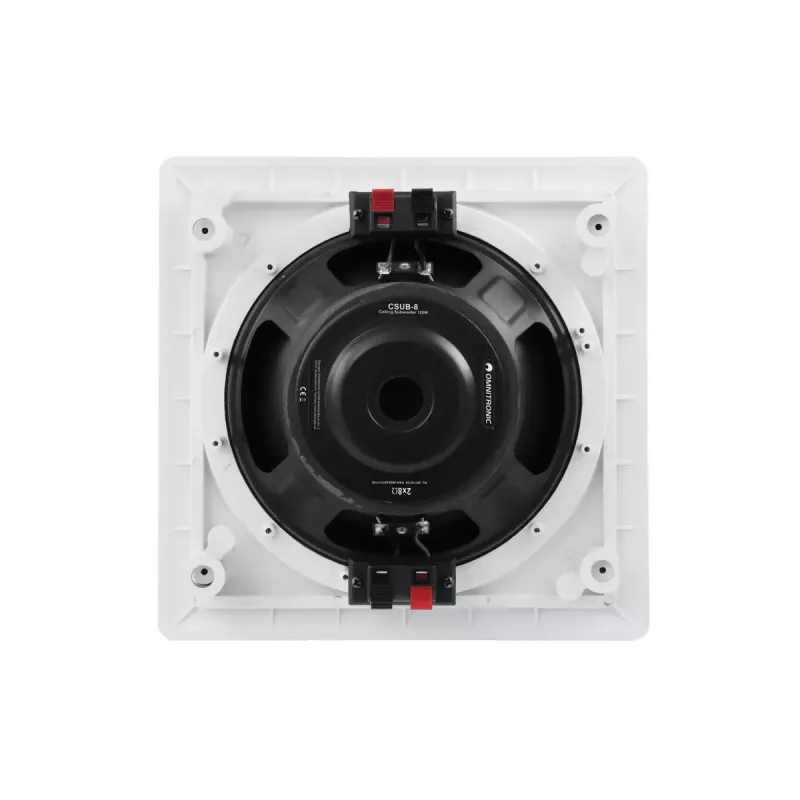 Omnitronic CSUB-8 plafondluidspreker, 120 W, 8 ohm, wit