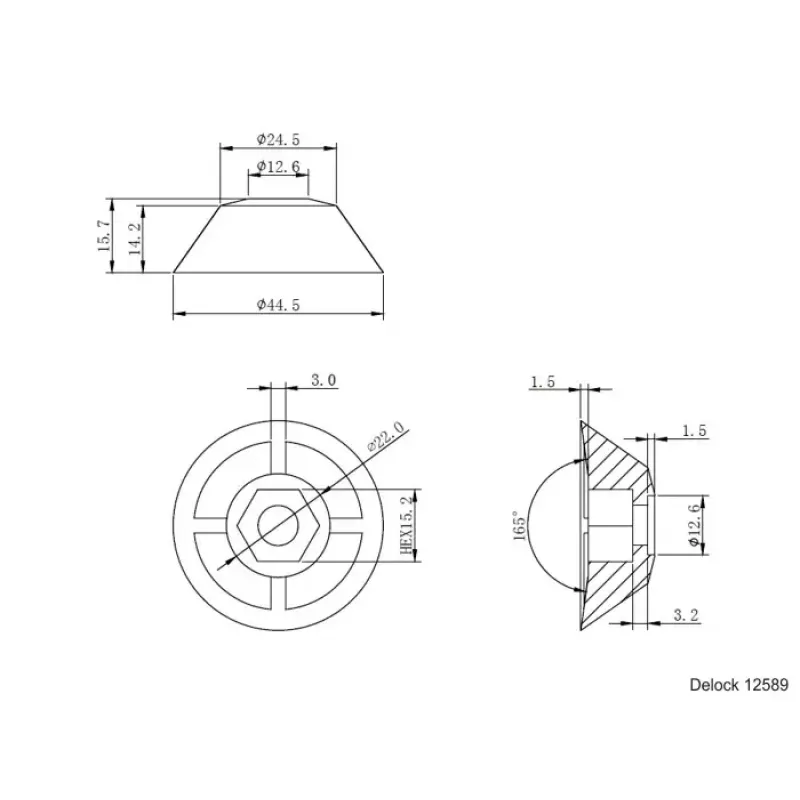 Antennevoet DeLOCK 12589