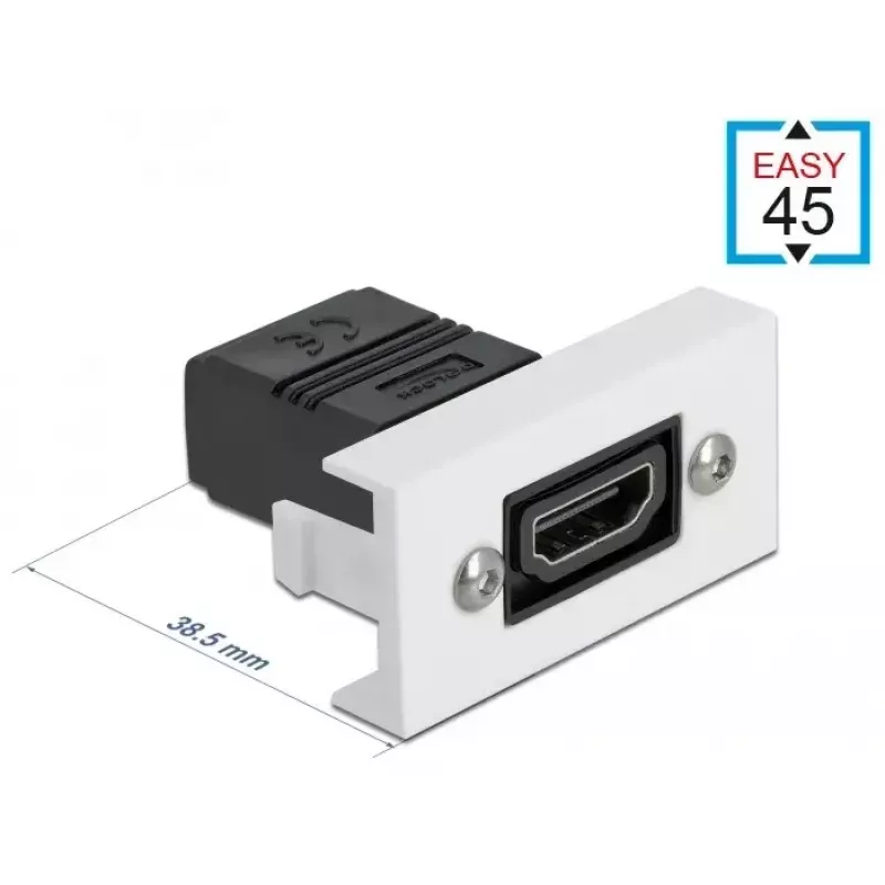 HDMI-module DeLOCK Easy 45 recht 22,5 x 45 mm