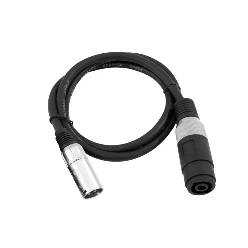 Audiokabel Omnitronic 30225590 Speakon XLR 1 m zwart