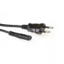 Netkabel ACT AK5417 zwart 1 m CEE7/16 C7-koppeling