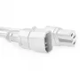 ACT netkabel C14 - C15 wit 1,2 m, 1,2 m, C14-koppeling, C15-koppeling, 250 V, 10 A