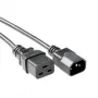 Stroomkabel C14 - C19 zwart 1 m ACT Powercord AK5439