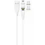 USB-kabel 2GO 797317 1m USB B USB C/micro-USB B/Lightning wit